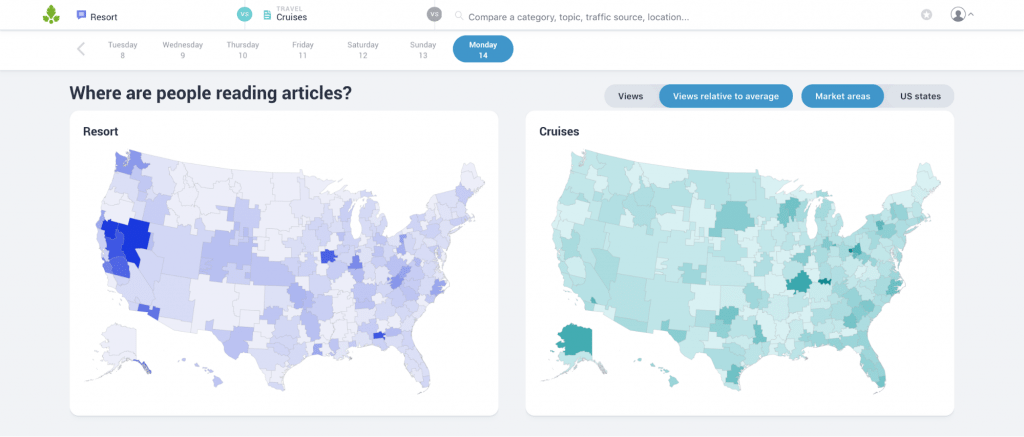 geographical travel attention map